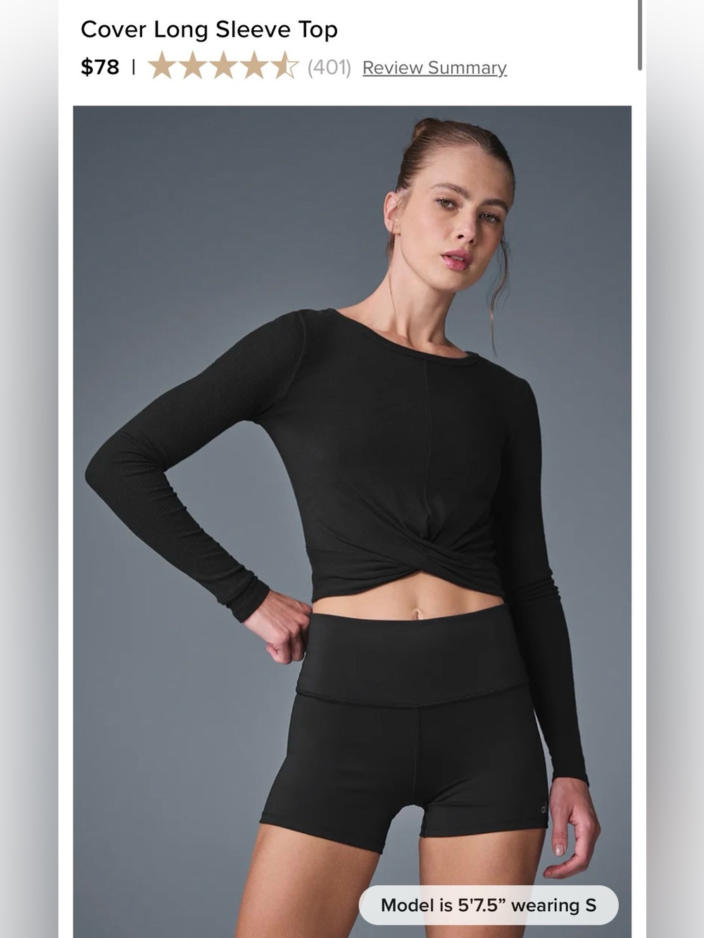 ALO YOGA Cover Long Sleeve Top, YELLOW NWT